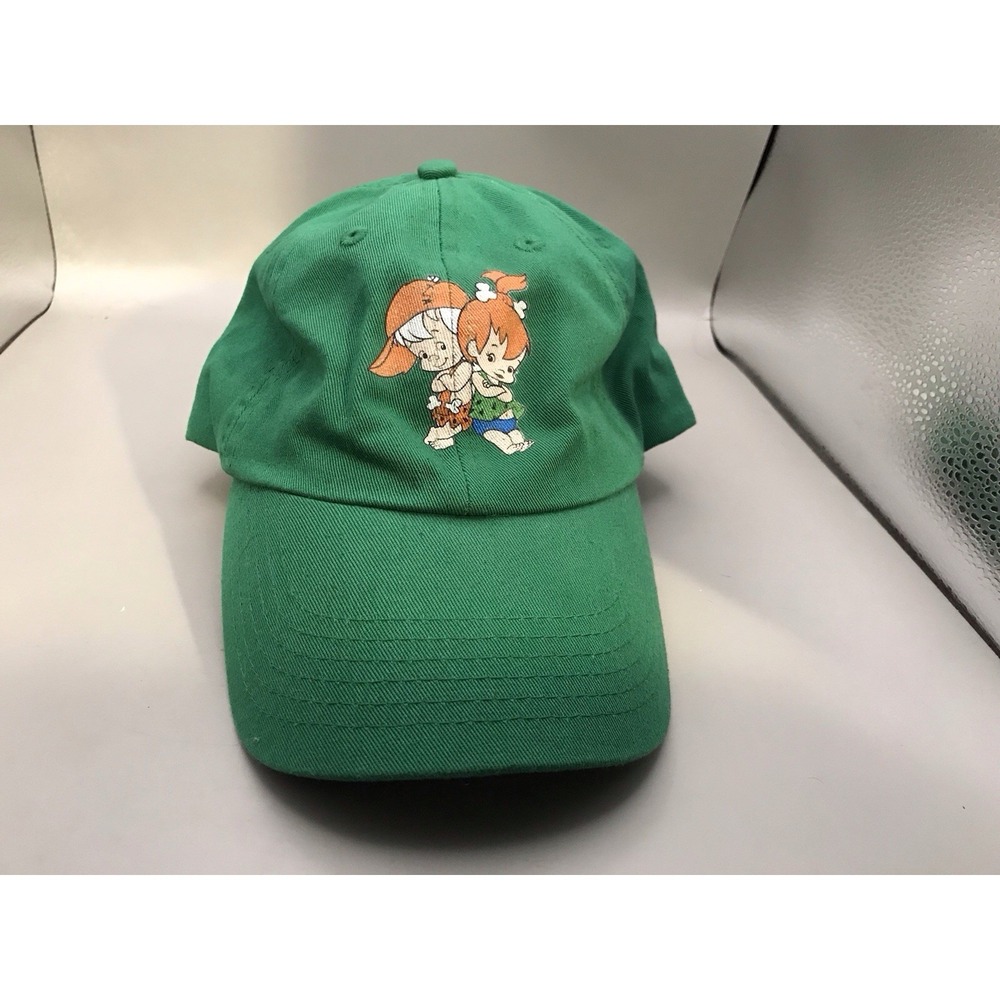 Vintage 1994 Pebbles And Bam Bam Baseball Hat Green Adjustable